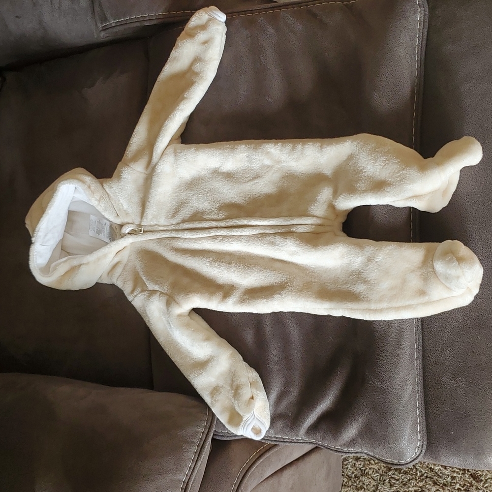 Beige winter snowsuit